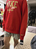 NIKE3BRAND 耐克兒童紅色拜年服純棉2件套男女童彈力親膚舒適套裝 曬單實(shí)拍圖