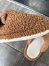 名創(chuàng  )優(yōu)品（MINISO）趣味刺繡小狗居家保暖毛毛棉拖鞋男女冬 米白色 38-39 曬單實(shí)拍圖