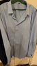 阿悠胖大碼竹纖維長(cháng)袖襯衫男休閑商務(wù)寬松彈力胖子大號免燙抗皺打底襯衣 曬單實(shí)拍圖