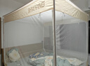 La TorrettaA類(lèi)嬰兒寶寶防摔蚊帳家用三開(kāi)門(mén)加密防掉坐床方頂蚊帳1.5×2米床 曬單實(shí)拍圖