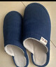 回力棉拖鞋男女士加絨秋冬季室內防臭滑保暖棉拖鞋HL0006藍色44-45碼 曬單實(shí)拍圖