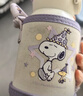 史努比（SNOOPY）兒童保溫杯316不銹鋼吸管水壺帶杯套小學(xué)生男女孩便攜喝水杯子 藍 曬單實(shí)拍圖
