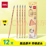得力（deli）12支原木鉛筆HB帶橡皮頭三角筆桿書(shū)寫(xiě)繪畫(huà)素描鉛筆生日/HC802-HB學(xué)生開(kāi)學(xué)文具 曬單實(shí)拍圖