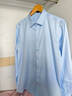 杉杉（FIRS） 【300支緞面純棉】高端DP免燙襯衫男款長(cháng)袖休閑商務(wù)輕奢襯衣 淺藍色【300支純棉+DP免燙】 40 （推薦68-74kg） 曬單實(shí)拍圖