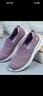 宜馳（EGCHI）媽媽鞋足力休閑健步鞋輕便軟底一腳蹬中老人女鞋 5907A 紫色 38  曬單實(shí)拍圖