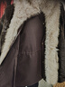 白鹿語(yǔ)翻領(lǐng)加絨加厚大衣25冬季新款工裝風(fēng)中長(cháng)款外套女 咖色 M 曬單實(shí)拍圖