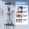九牧（JOMOO）淋浴花灑全套裝自動(dòng)除垢方形大頂噴淋浴器大置物增壓噴槍淋雨花灑 【新品】琴鍵靠墻花灑36677槍灰 曬單實(shí)拍圖