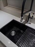 MARBOO歐洲進(jìn)口石英石水槽廚房大單槽臺上洗碗池黑色花崗巖洗菜盆 MS517 【705*430mm】MS527全套配置 曬單實(shí)拍圖