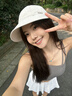 貓人防曬帽女夏季大帽檐趙露思同款棒球帽女大頭圍加深鴨舌帽百搭帽子 米白色 均碼(55-60cm) 曬單實(shí)拍圖