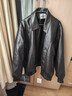 型曼美式復古解構設計哈靈頓翻領(lǐng)皮衣外套男cleanfit廓形PU機車(chē)服夾克 咖色 L 135-150斤 曬單實(shí)拍圖