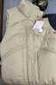 鴨鴨（YAYA）【反季】羽絨馬甲女冬季新款短款小個(gè)子休閑保暖時(shí)尚百搭外套YP 麥卡其 S 曬單實(shí)拍圖