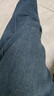 顯瘦遮肉梨型身材復古高腰闊腿牛仔褲女美寬松慵懶拖地加長(cháng)高個(gè)子 【顯瘦-多口袋百搭】藍色 M 【建議90-105斤】 曬單實(shí)拍圖