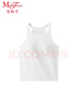 曼妮芬春夏舒適莫代爾女士帶杯背心免穿文胸打底度假旅游上衣 白色 M (160) 曬單實(shí)拍圖