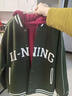 李寧衛衣開(kāi)衫外套男女春季新款復古運動(dòng)寬松時(shí)尚休閑寬松百搭運動(dòng)外套 【棒球領(lǐng)】常規開(kāi)衫-綠(F67)-1 M (男生正碼，女生建議偏小一碼) 曬單實(shí)拍圖