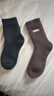 莫代爾70%羊毛襪男士中筒襪秋冬季長(cháng)襪刺繡加絨加厚東北保暖厚襪子3雙裝 曬單實(shí)拍圖