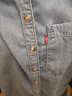 Levi's李維斯冰酷系列女士寬松簡(jiǎn)約氣質(zhì)時(shí)尚通勤長(cháng)袖上衣牛仔襯衫 淺藍色 S 曬單實(shí)拍圖
