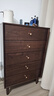 家逸全實(shí)木五斗柜臥室床尾柜客廳儲物靠墻收納柜子多功能斗櫥 曬單實(shí)拍圖