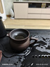詠幻建水紫陶公道杯手工茶道防燙大容量分茶器紫砂茶濾茶漏斗茶海泡茶 紫陶元寶公道杯220ml+茶漏 曬單實(shí)拍圖