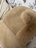 笙格兒帽子圍巾一體秋冬季保暖毛絨帽加厚仿兔毛可愛(ài)學(xué)生護耳帽子冬天女 卡其色 均碼 曬單實(shí)拍圖