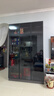 莀晞家居酒柜 客廳酒柜家用落地餐邊柜儲物柜展示柜簡(jiǎn)約帶鋼化玻璃門(mén)酒柜 輕奢灰三門(mén)120*40*200帶燈無(wú)酒格 曬單實(shí)拍圖