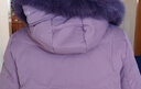 鴨鴨（YAYA） 奶奶冬裝羽絨服中長(cháng)款洋氣毛領(lǐng)60歲70加厚中老年媽媽裝太太外套 紫色 4XL (建議135-150斤) 曬單實(shí)拍圖