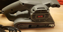 固強（GuQiang）德國砂帶機手提式砂光機平面平板打磨機大功率拋光木工砂紙機 3寸加強調速款砂帶機+3砂帶+倒裝夾 曬單實(shí)拍圖