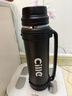 希樂(lè )大容量保溫旅行壺304不銹鋼熱水壺車(chē)載真空戶(hù)外保溫水瓶黑色2.4L 曬單實(shí)拍圖