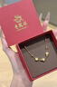 老鳳祥黃金手鏈女款四葉草足金999情人節紀念日生日禮物送女友老婆 【送女友/老婆】足金四葉草+贈925純銀珠鏈 曬單實(shí)拍圖