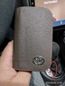 真皮汽車(chē)鑰匙套適用豐田卡羅拉雷凌凱美瑞漢蘭達榮放亞洲龍鑰匙包 進(jìn)口頭層牛皮【咖色】 曬單實(shí)拍圖