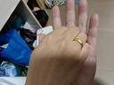 集記世家古法5G黃金泥鰍背戒指素圈指環(huán)足金999純金情侶固口戒七夕送女友 黃金泥鰍背戒指約2.6g【11圈號】 克重多退少補 曬單實(shí)拍圖