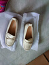 意爾康女鞋樂(lè )福鞋軟底秋季媽媽鞋平底單鞋護士鞋 26459W 米白色 38 曬單實(shí)拍圖
