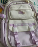 青春最好時(shí)初中生書(shū)包女高顏值減負學(xué)生雙肩包4-6年級大容量輕便減壓ins書(shū)包 藕紫色【三件套】 曬單實(shí)拍圖