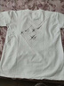 印花重磅100%純棉短袖t恤男女夏季寬松圓領(lǐng)五分袖打底衫 白色 2XL 曬單實(shí)拍圖