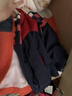 男童春裝新款韓版時(shí)尚拼色連帽外套女童薄款卡通字母獅子夾克服潮 宇航員外套紅色 100 曬單實(shí)拍圖