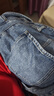 UR2025秋季新款女裝潮流做舊水洗貓須牛仔背帶褲UYV850122 曬單實(shí)拍圖