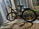 山地車(chē)自行車(chē)變速越野單車(chē)輕便學(xué)生大人成人通勤上學(xué)社交減震車(chē) 升級減震款+【黑白輻條輪】 26寸【建議身高160-180cm】 21速 曬單實(shí)拍圖