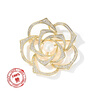 思梨優(yōu)雅山茶花珍珠胸針復古輕奢歐美氣質(zhì)胸花別針女精致大衣配飾 大氣旋轉山茶花 曬單實(shí)拍圖