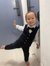 G.duck小黃鴨童裝周歲禮服男寶寶西裝套裝春秋季嬰幼兒花童衣服男童春裝 外套+馬甲+長(cháng)褲+襯衫預售7天 80 尺碼建議6-9個(gè)月14-20斤cm 曬單實(shí)拍圖