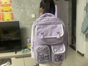 史努比（SNOOPY）書(shū)包小學(xué)生徽章痛包女孩子減負護脊大容量背包3-6年級大號紫色 曬單實(shí)拍圖