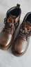 回力馬丁靴男鞋2025秋冬季新款英倫風(fēng)高幫工裝靴子男 2022 棕色 40 曬單實(shí)拍圖