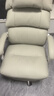 得力（deli）91020真頭層牛皮老板椅三段式靠背帶腳托午休椅頭枕可拆卸 煙米白 曬單實(shí)拍圖