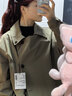 fano studios范洛Fano 造型感加寬門(mén)襟設計雙排扣短款風(fēng)衣外套女2026春季新款 卡其色 現貨 S 曬單實(shí)拍圖