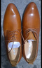 村哥牛皮皮鞋男尖頭正裝皮鞋透氣英倫商務(wù)男鞋 棕黃色 43 曬單實(shí)拍圖