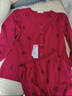 芊之雅（QIANZHIYA）新款睡衣女式純棉春秋天長(cháng)袖紅色本命年居家服套裝休閑秋款家居服 62529櫻桃紅 XL 參考120-140斤 曬單實(shí)拍圖