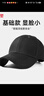 京塑【京東自有品牌】棒球帽男大頭圍純棉鴨舌帽女四季硬頂帽子 黑色 曬單實(shí)拍圖