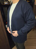 :CHOCOOLATE it男裝開(kāi)衫針織毛衣男2026春秋季休閑V領(lǐng)寬松保暖外穿上衣 藏青色 3XL 【建議160-180斤】 曬單實(shí)拍圖
