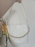 CHARLES&KEITH26夏季新品菱格手提鏈條水桶包子母包CK2-10701658 Cream奶白色 S 曬單實(shí)拍圖