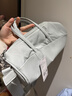 耐克（NIKE）男女單肩包 旅行包行李包桶包休閑包DQ5812-034 淺銀 曬單實(shí)拍圖