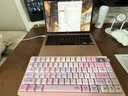 狼蛛（AULA）Nova75膠坨坨機械鍵盤(pán)客制化三模無(wú)線(xiàn)有線(xiàn)藍牙gasket結構80鍵全鍵熱插拔電競游戲辦公粉黛輕羽軸 曬單實(shí)拍圖