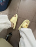 梵慕帛（VANMBO）法國踩屎感拖鞋女2026室內家居情侶可愛(ài)浴室防滑eva不臭腳涼拖男 奶黃色【EVA-防滑不臭腳】 30-31 【適合29-30腳】 曬單實(shí)拍圖